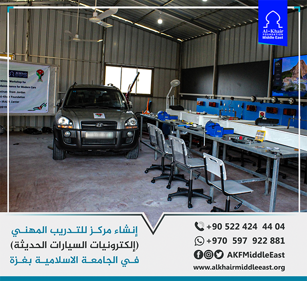 الخير تنتهي من إنشاء مركز للتدريب المهني بالجامعة الإسلامية بغزة