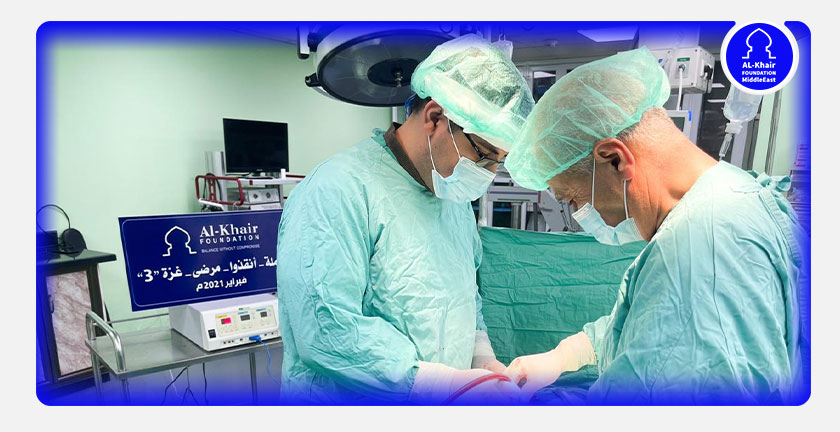 الخير تختتم حملة أنقذوا مرضى غزة  بإجراء عشرات العمليات الجراحية