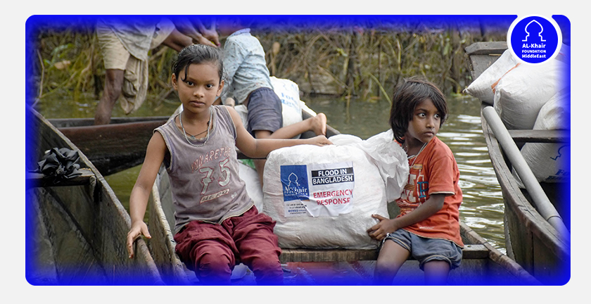 الخير المؤسسة الأولى في بنغلادش لإغاثة المتضررين من الفيضانات الأخيرة