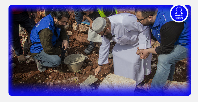 مؤسسة الخير تضع حجر الأساس لإنشاء قرية سكنية في عفرين للناجين من الزلزال