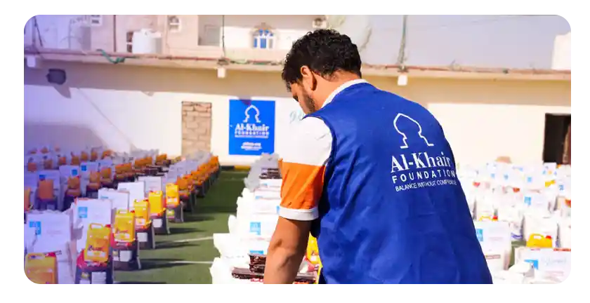 Food Baskets Delivered to Displaced Families in Yemen Ahead of Ramadan