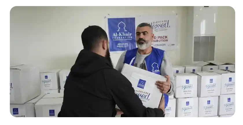 Al-Khair Foundation Distributes Ramadan Food Parcels to Families in Need in Lebanon